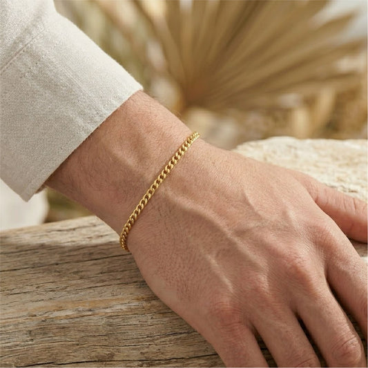 Bracciale catena traversino Joy Gioielli oro giallo 9 KT 21 cm