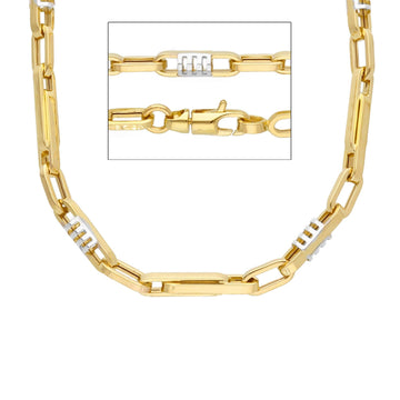 Collana Joy Gioielli oro giallo e bianco 18 kt catena girocollo MISURA UNICA