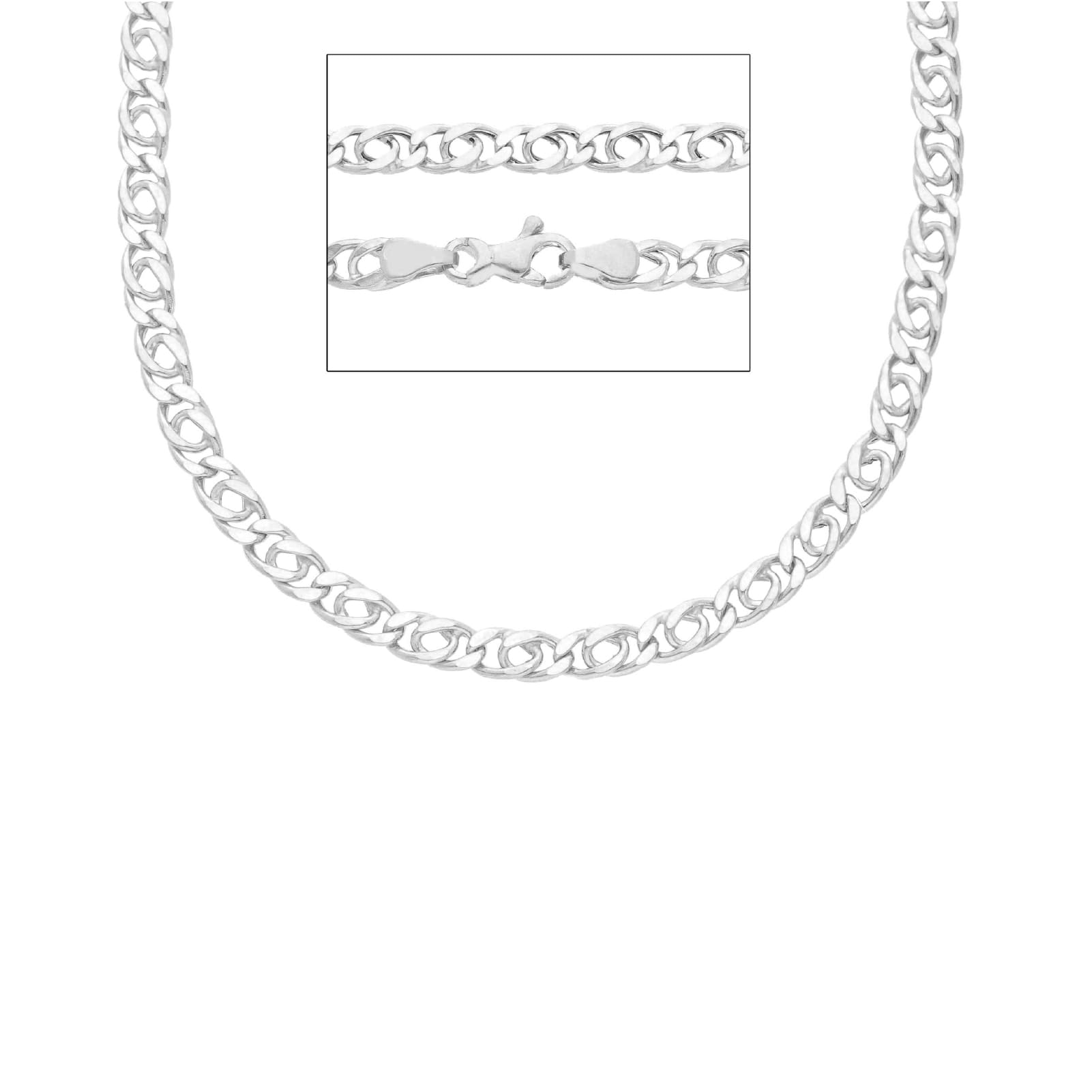 Collana girocollo Joy Gioielli in oro bianco 18 kt Filo 0.50 MISURA UNICA