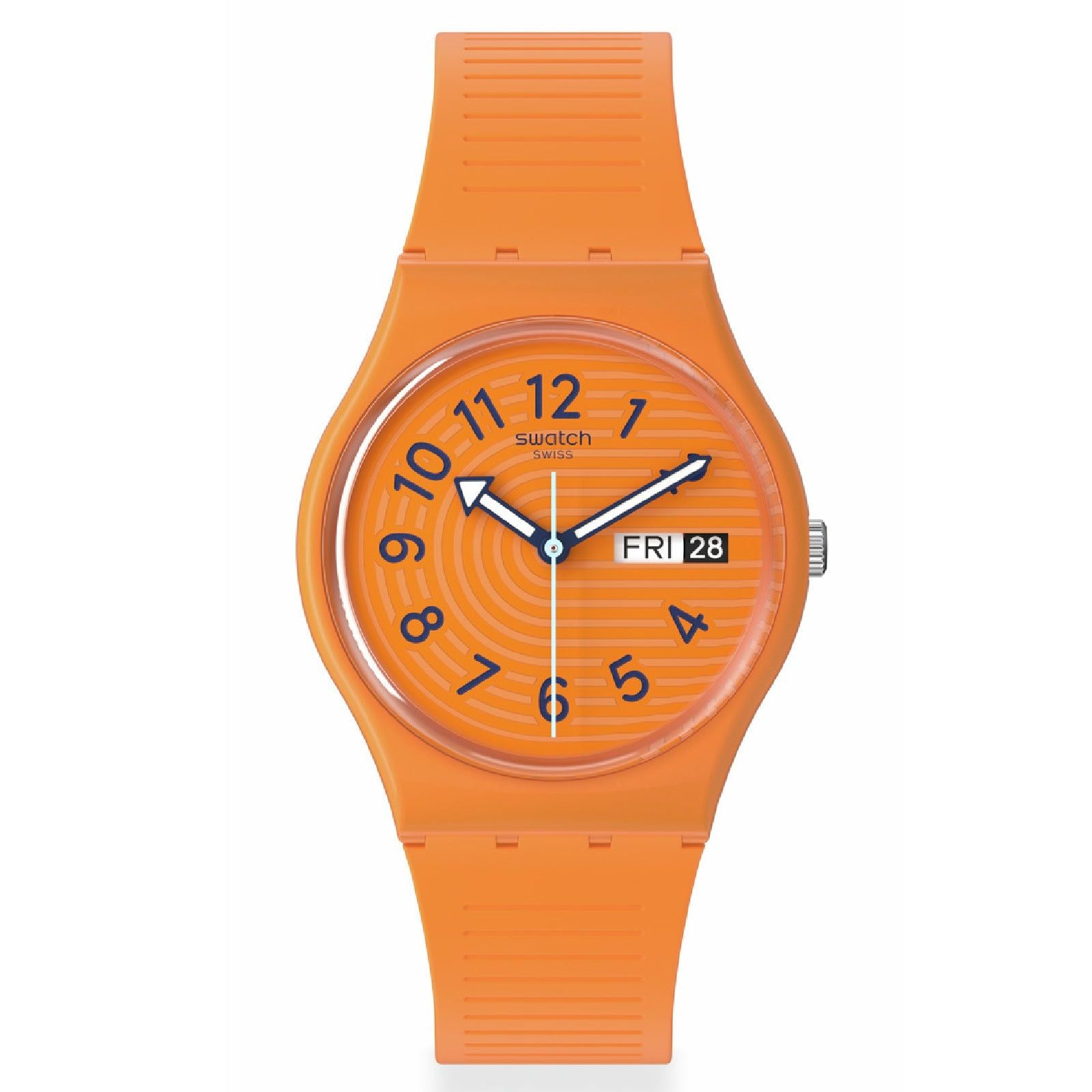 Orologi unisex Swatch Essentials cassa biologica cinturino in silicone arancione 34mm SO28O703-1