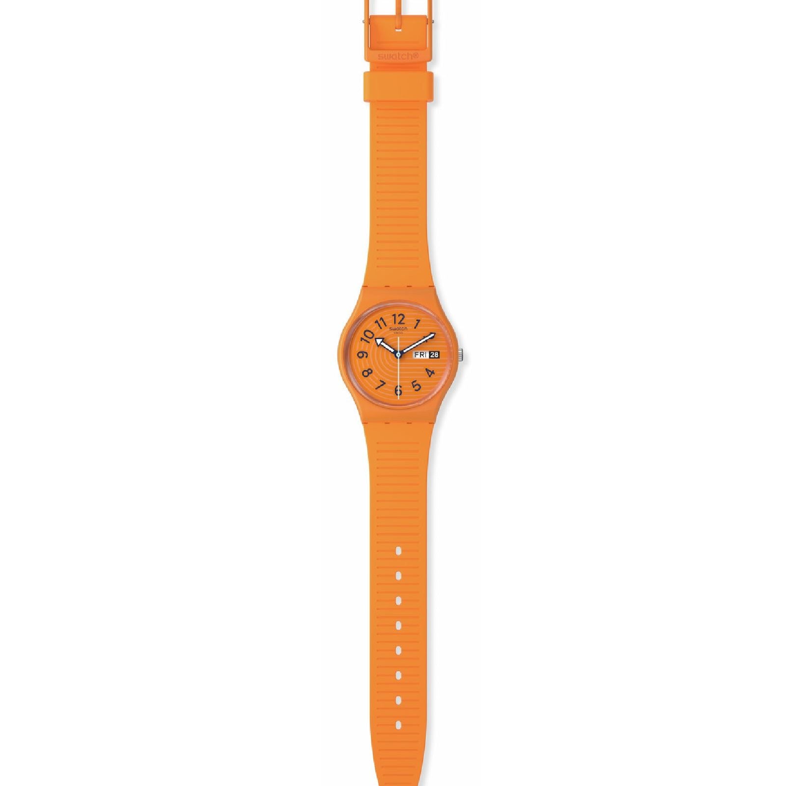 Orologi unisex Swatch Essentials cassa biologica cinturino in silicone arancione 34mm SO28O703-2