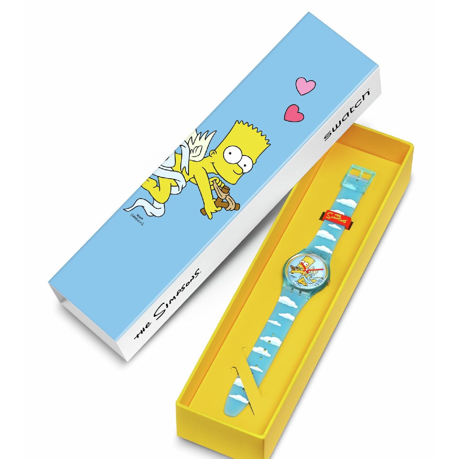 Orologio unisex Swatch The Simpson Bart Cupido silicone azzurro cassa 34mm SO28Z115-5