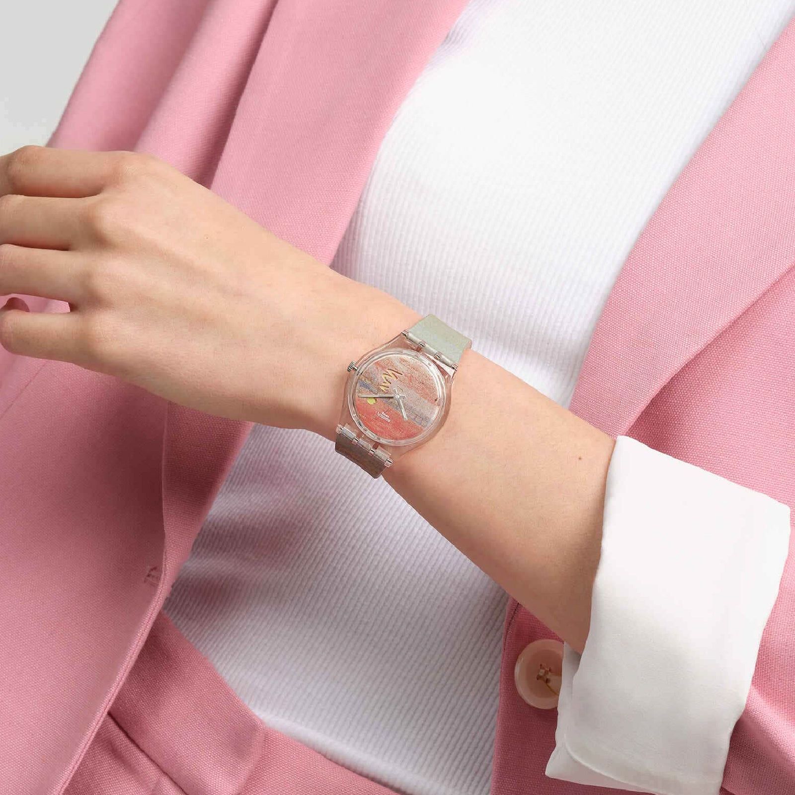 Orologio unisex Swatch x Tate Gallery Turner, The Scarlet Sunset cassa 34mm SO28Z700-5