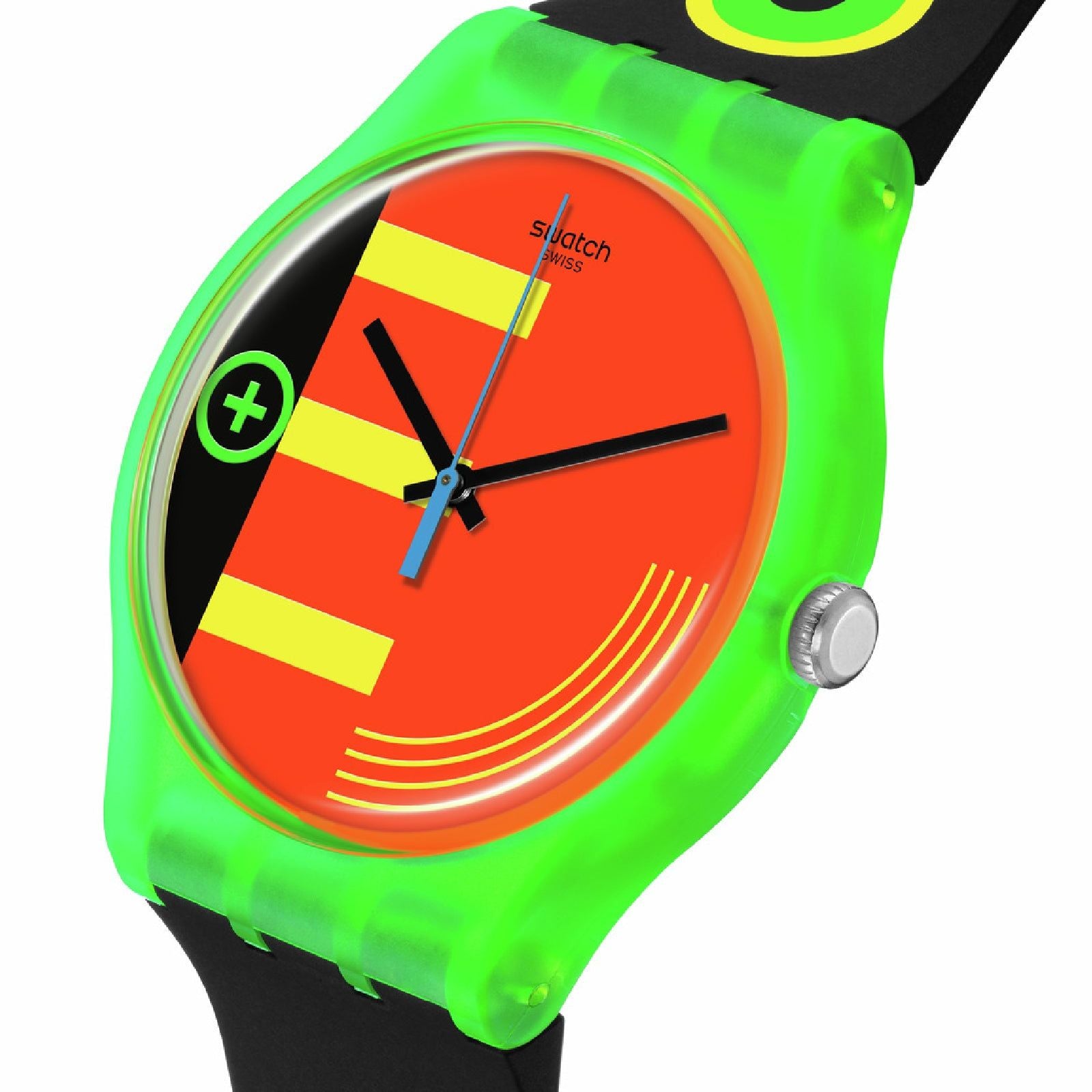 Orologio unisex Swatch Neon RIDER quadrante arancione cassa di 41mm SO29G106-3