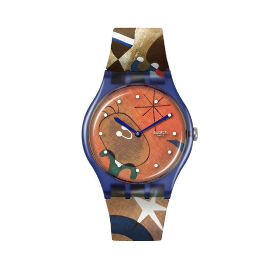 Orologio Swatch x Tate Gallery Mirò, Women and Bird in the Moonlight 41mm SO29Z136-1