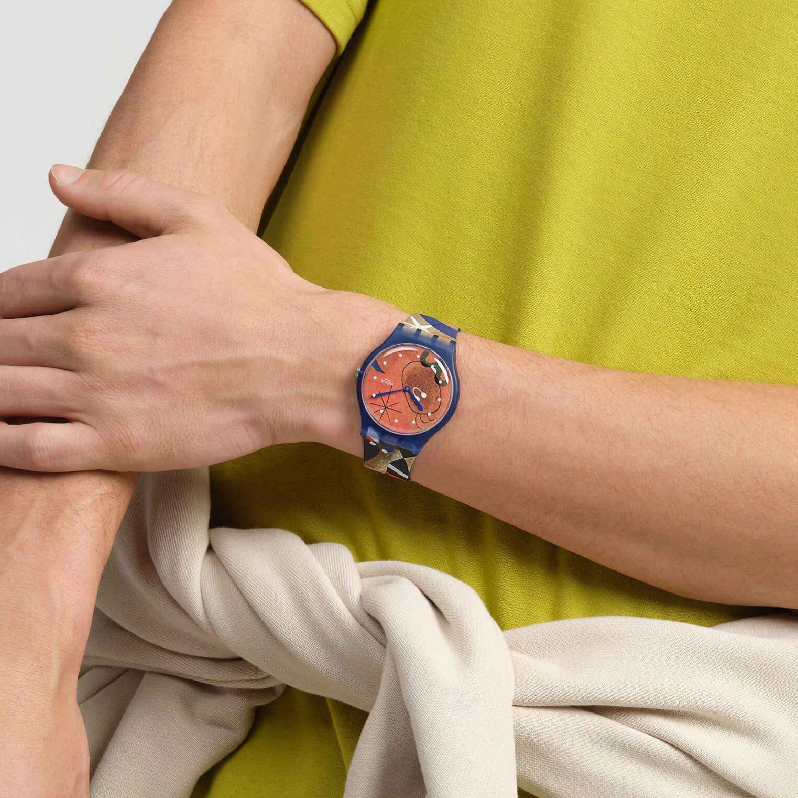 Orologio Swatch x Tate Gallery Mirò, Women and Bird in the Moonlight 41mm SO29Z136-6