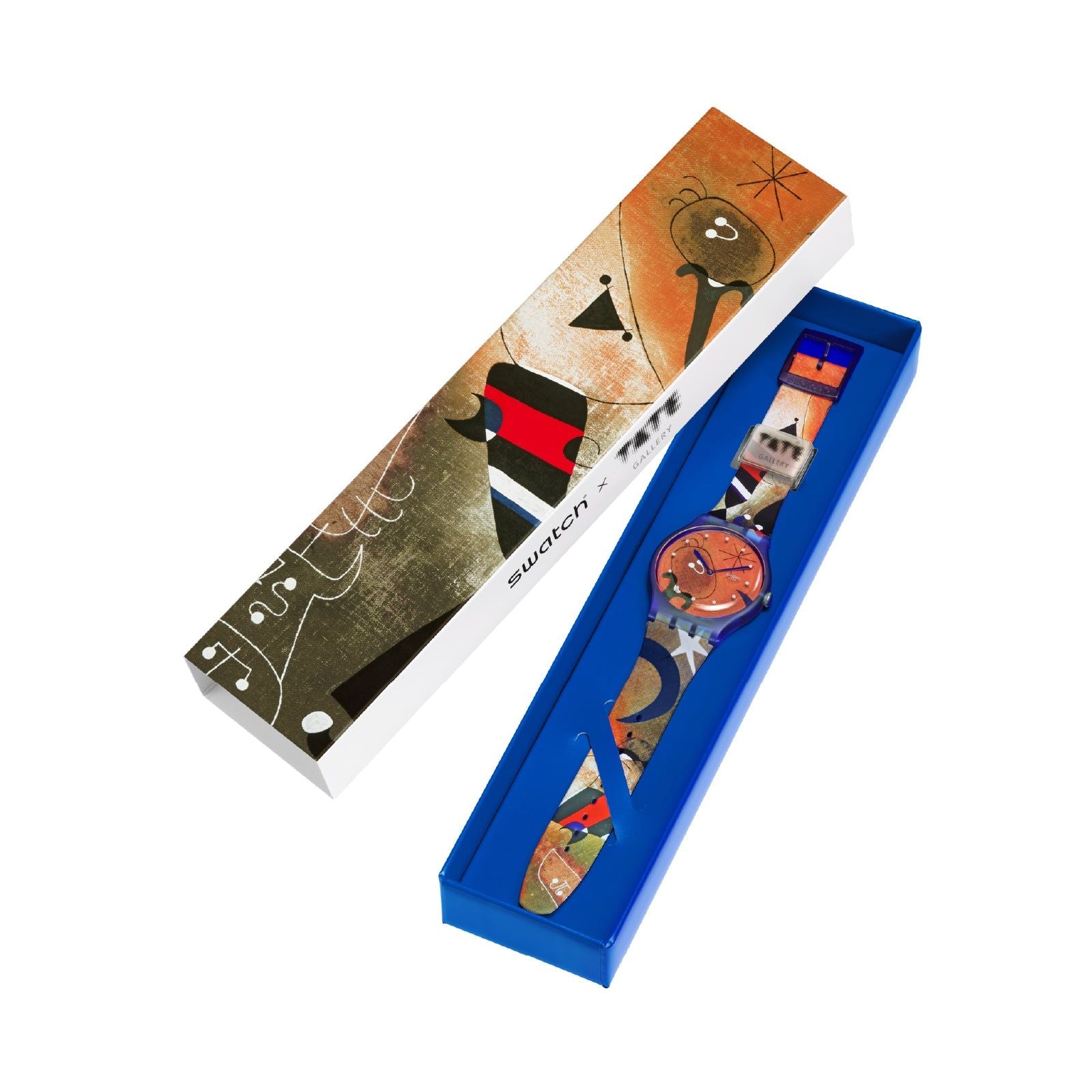 Orologio Swatch x Tate Gallery Mirò, Women and Bird in the Moonlight 41mm SO29Z136-7