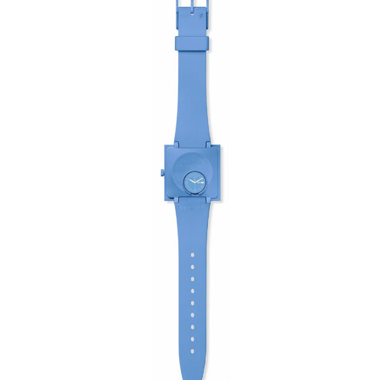 Orologio unisex Swatch What if? cassa quadrata in bioceramic blu 41,8mm SO34S700-3