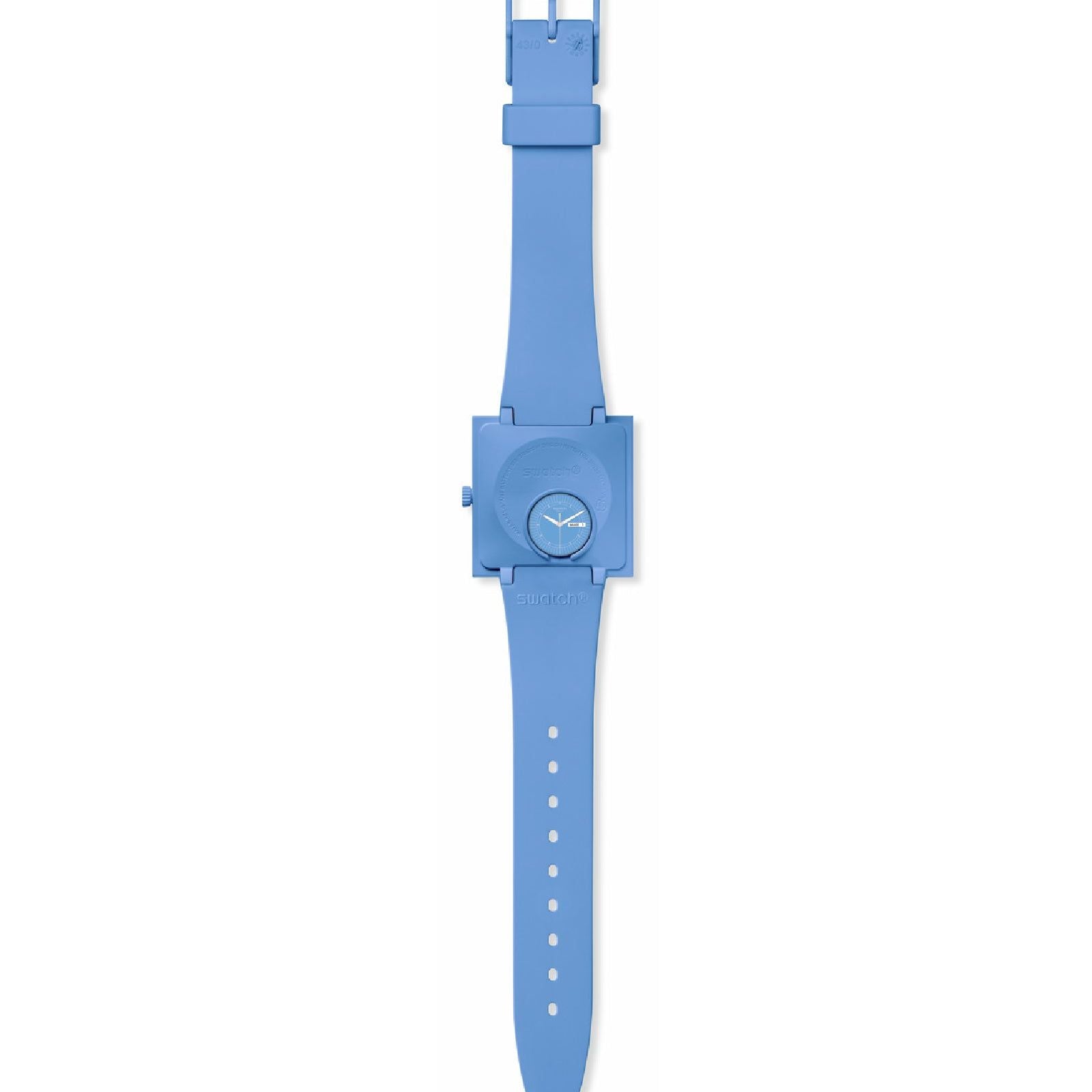 Orologio unisex Swatch What if? cassa quadrata in bioceramic blu 41,8mm SO34S700-3