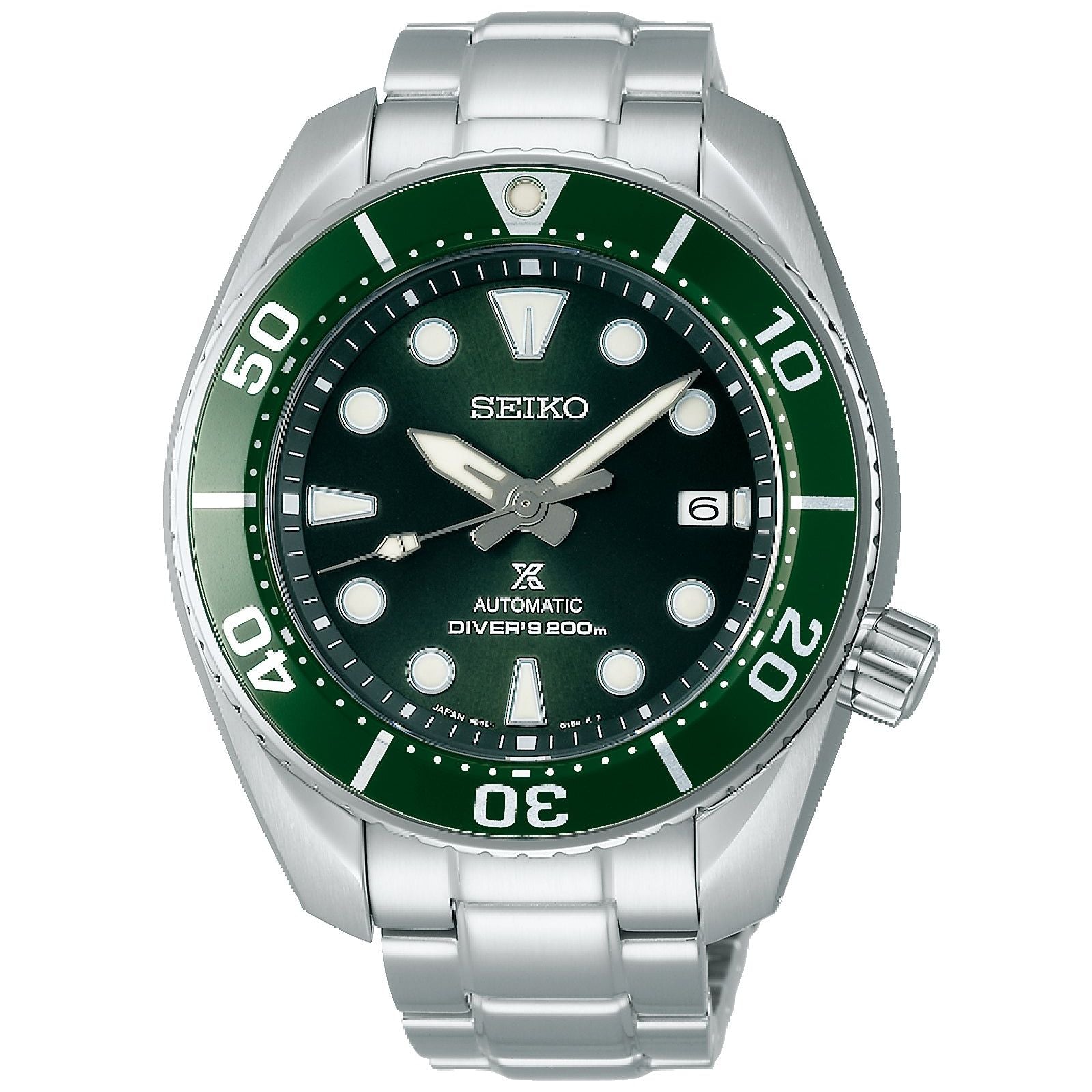Orologio automatico Seiko Prospex Mare uomo in acciaio quadrante verde 45mm SPB103J1-1