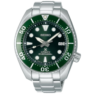 Orologio automatico Seiko Prospex Mare uomo in acciaio quadrante verde 45mm SPB103J1-1