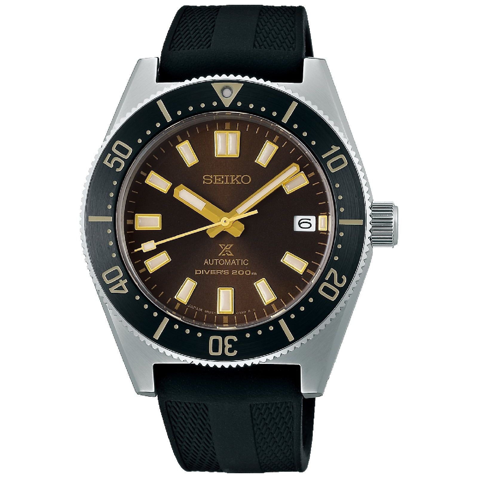 Orologio automatico Seiko Prospex Mare uomo acciaio, silicone quadrante marrone 40,5mm SPB147J1-1