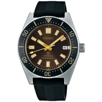 Orologio automatico Seiko Prospex Mare uomo acciaio, silicone quadrante marrone 40,5mm SPB147J1-1