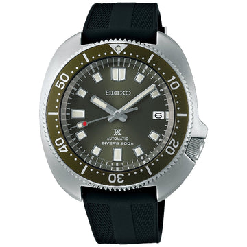 Orologio automatico Seiko Prospex Mare uomo acciaio, silicone quadrante verde 42,7mm SPB153J1-1