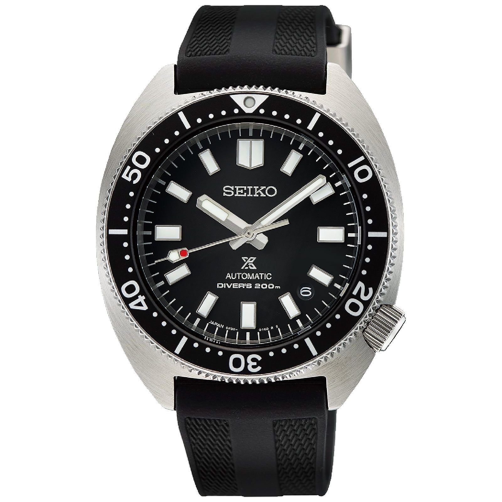 Orologio automatico Seiko Prospex Mare uomo acciaio, silicone quadrante nero 41mm SPB317J1-1