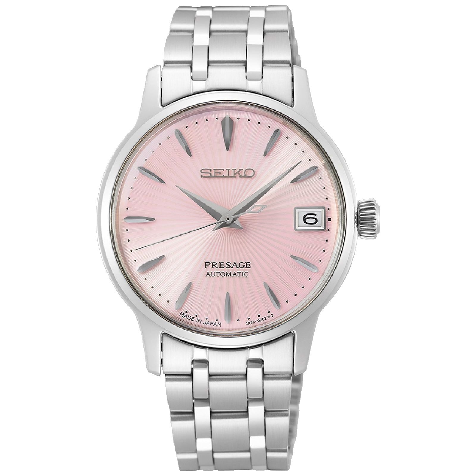 Orologio automatico Seiko Presage donna in acciaio quadrante rosa 33,8mm SRP839J1-1