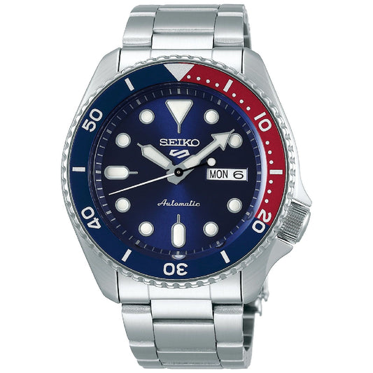 Orologio automatico manuale Seiko 5 Sports uomo acciaio ghiera rossa e blu 42 mm SRPD53K1-1