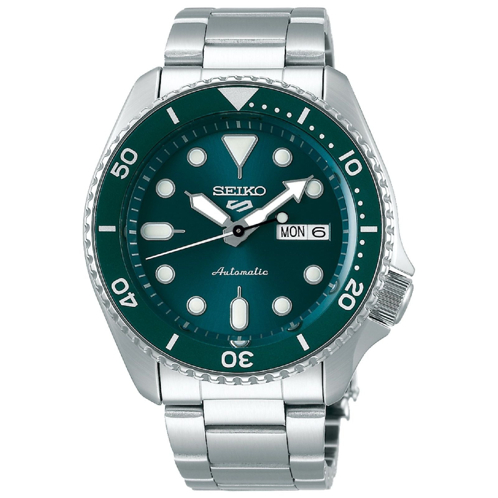 Orologio automatico manuale Seiko 5 Sports uomo acciaio con quadrante verde 42,5mm SRPD61K1-1