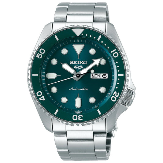 Orologio automatico manuale Seiko 5 Sports uomo acciaio con quadrante verde 42,5mm SRPD61K1-1