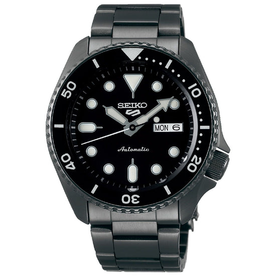 Orologio automatico Seiko 5 Sports uomo acciaio grigio quadrante nero 42,5mm SRPD65K1-1