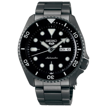 Orologio automatico Seiko 5 Sports uomo acciaio grigio quadrante nero 42,5mm SRPD65K1-1