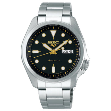 Orologio automatico Seiko 5 Sports uomo acciaio quadrante nero giallo 40mm SRPE57K1-1