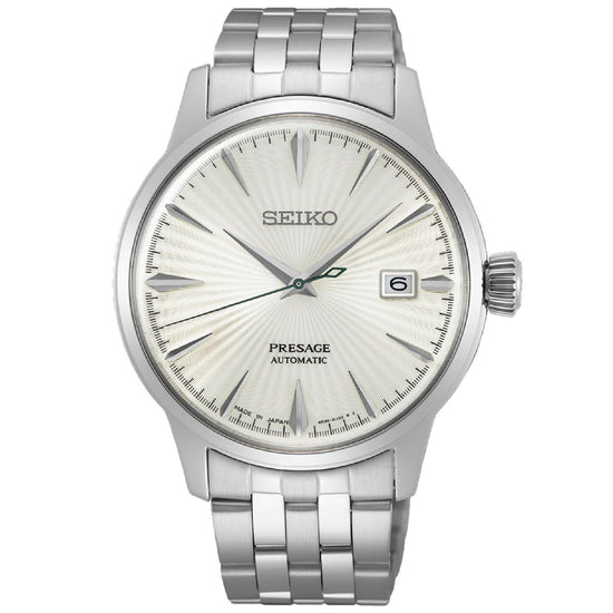 Orologio auto Seiko Presage Cocktail uomo acciaio quadrante bianco 40mm SRPG23J1-1