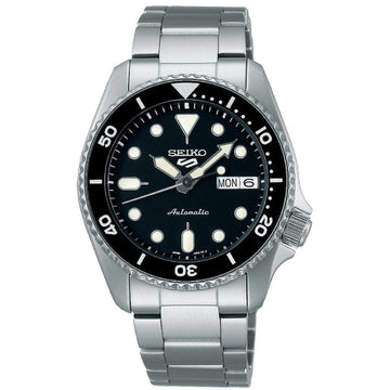 Orologio automatico Seiko 5 Sports uomo acciaio quadrante nero 38mm SRPK29K1-1
