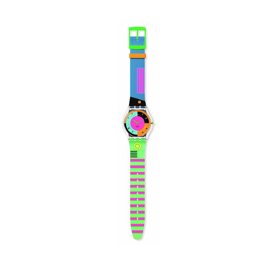 Orologio unisex Swatch Neon HOT RACER quadrante multicolor cassa di 34mm SS08K119-2