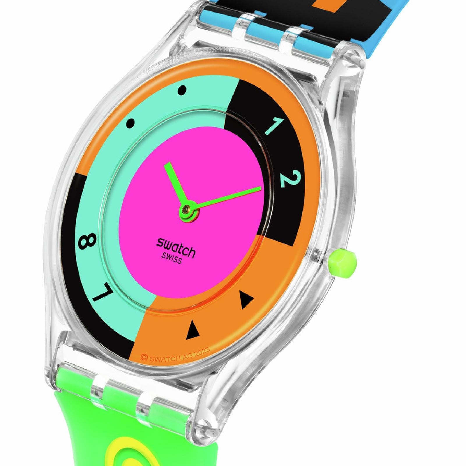 Orologio unisex Swatch Neon HOT RACER quadrante multicolor cassa di 34mm SS08K119-4