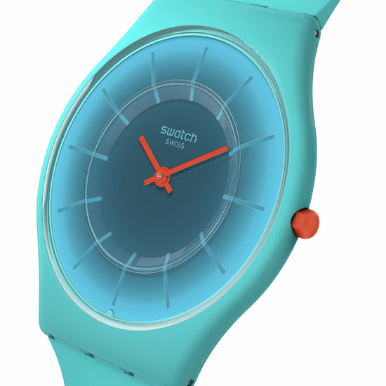 Orologi unisex Swatch Essentials cassa origine biologica silicone azzurro 34mm SS08N114-3