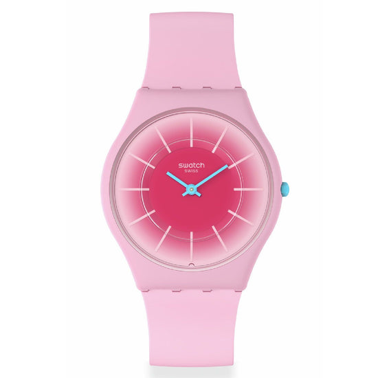 Orologi unisex Swatch Essentials cassa origine biologica silicone rosa 34mm SS08P110-1