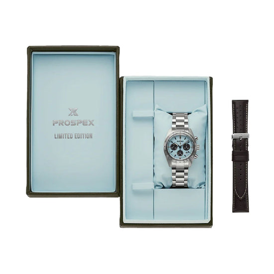 Orologio uomo crono solare Seiko Prospex acciaio azzurro 39mm SSC937P1-4