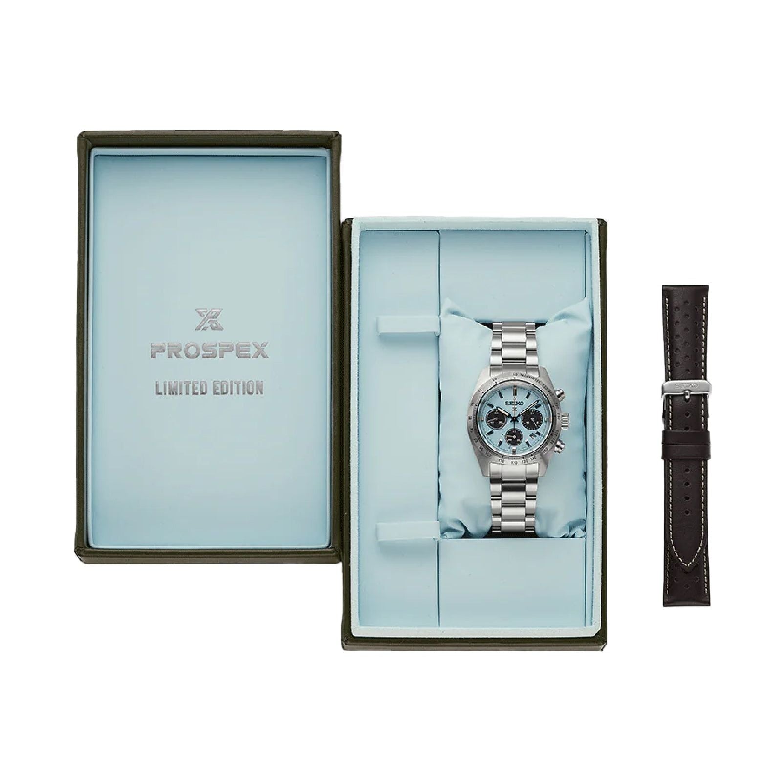 Orologio uomo crono solare Seiko Prospex acciaio azzurro 39mm SSC937P1-4