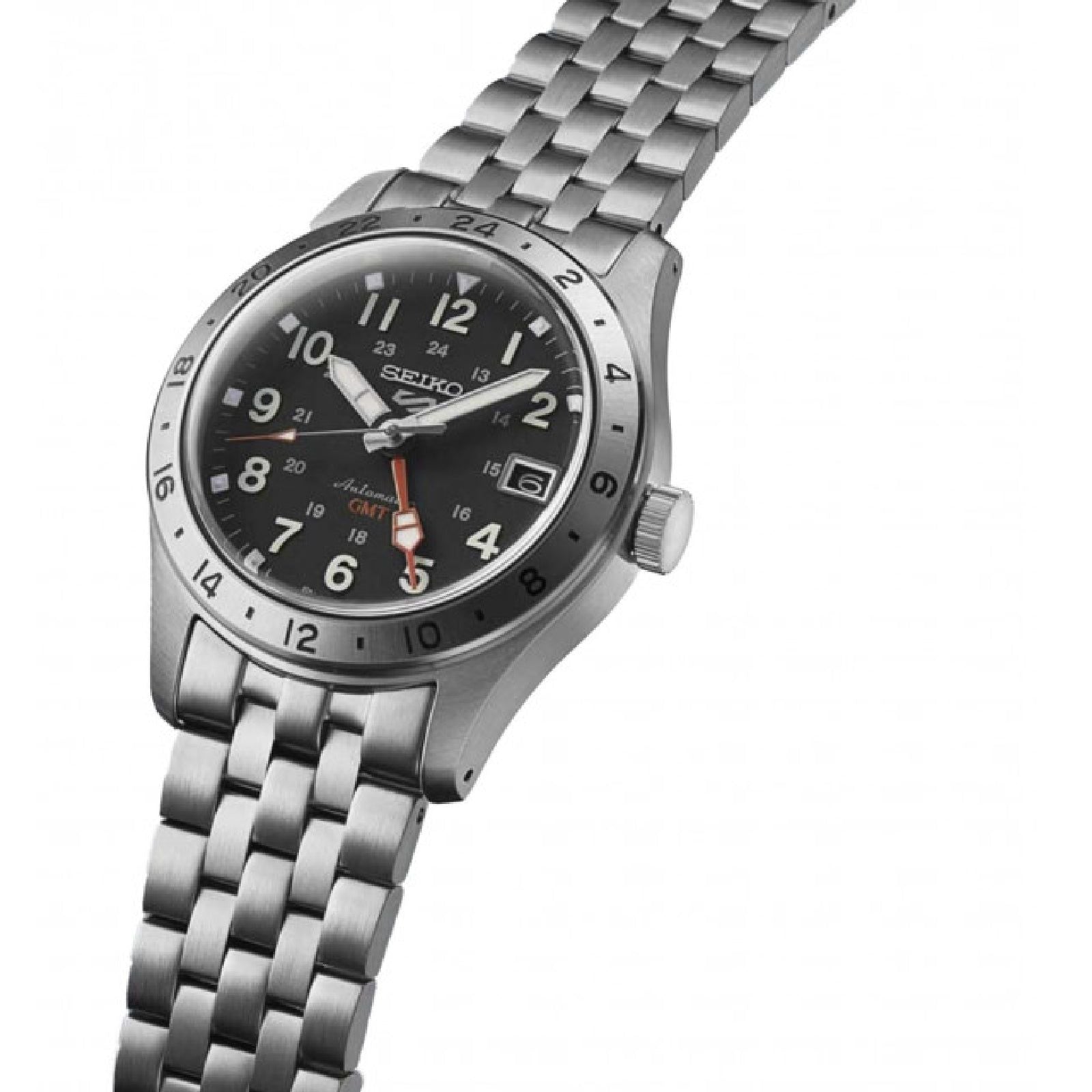 Orologio automatico Seiko 5 Sports uomo acciaio quadrante nero 39mm SSK023K1-2