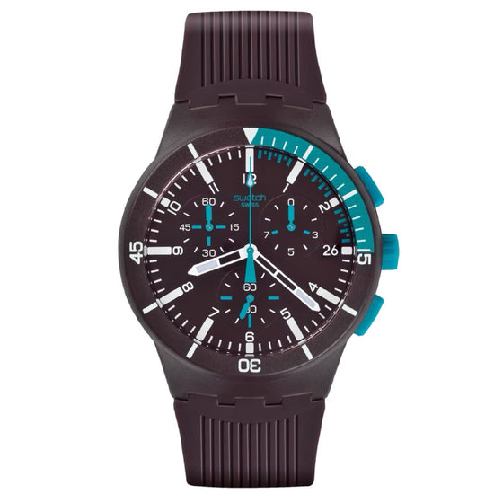 Orologio uomo Swatch The March Collection in silicone viola 42 mm SUSV400-1