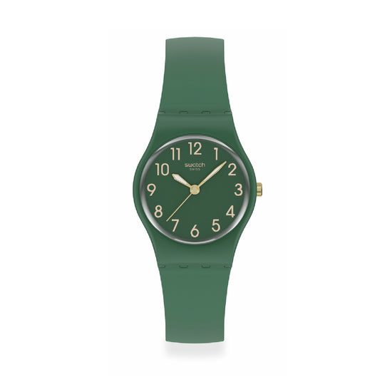 Orologio solo tempo Swatch in silicone color verde da donna SW.LG130