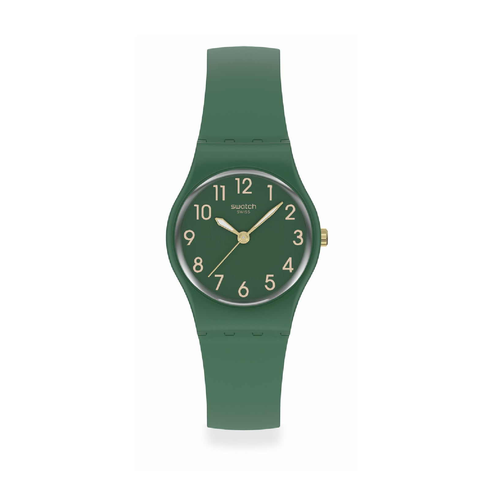 Orologio solo tempo Swatch in silicone color verde da donna SW.LG130