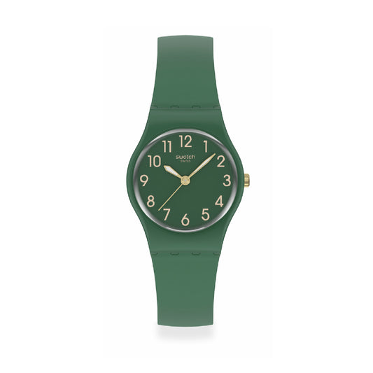Orologio solo tempo Swatch in silicone color verde da donna SW.LG130