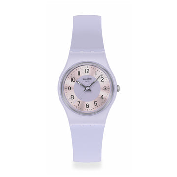 Orologio solo tempo Swatch silicone e plastica lilla cassa 25mm