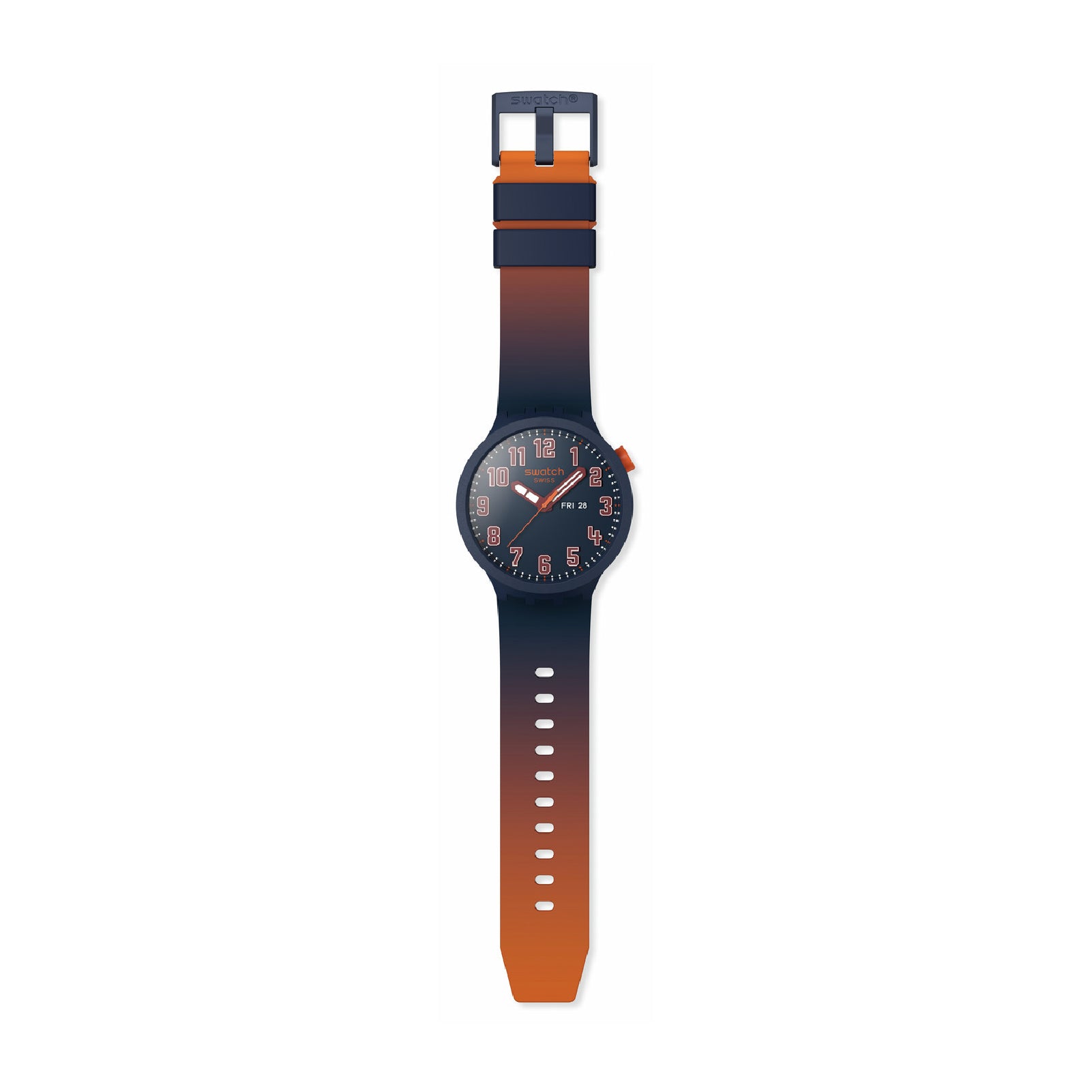 Orologio solo tempo uomo Swatch in silicone e alluminio blu
