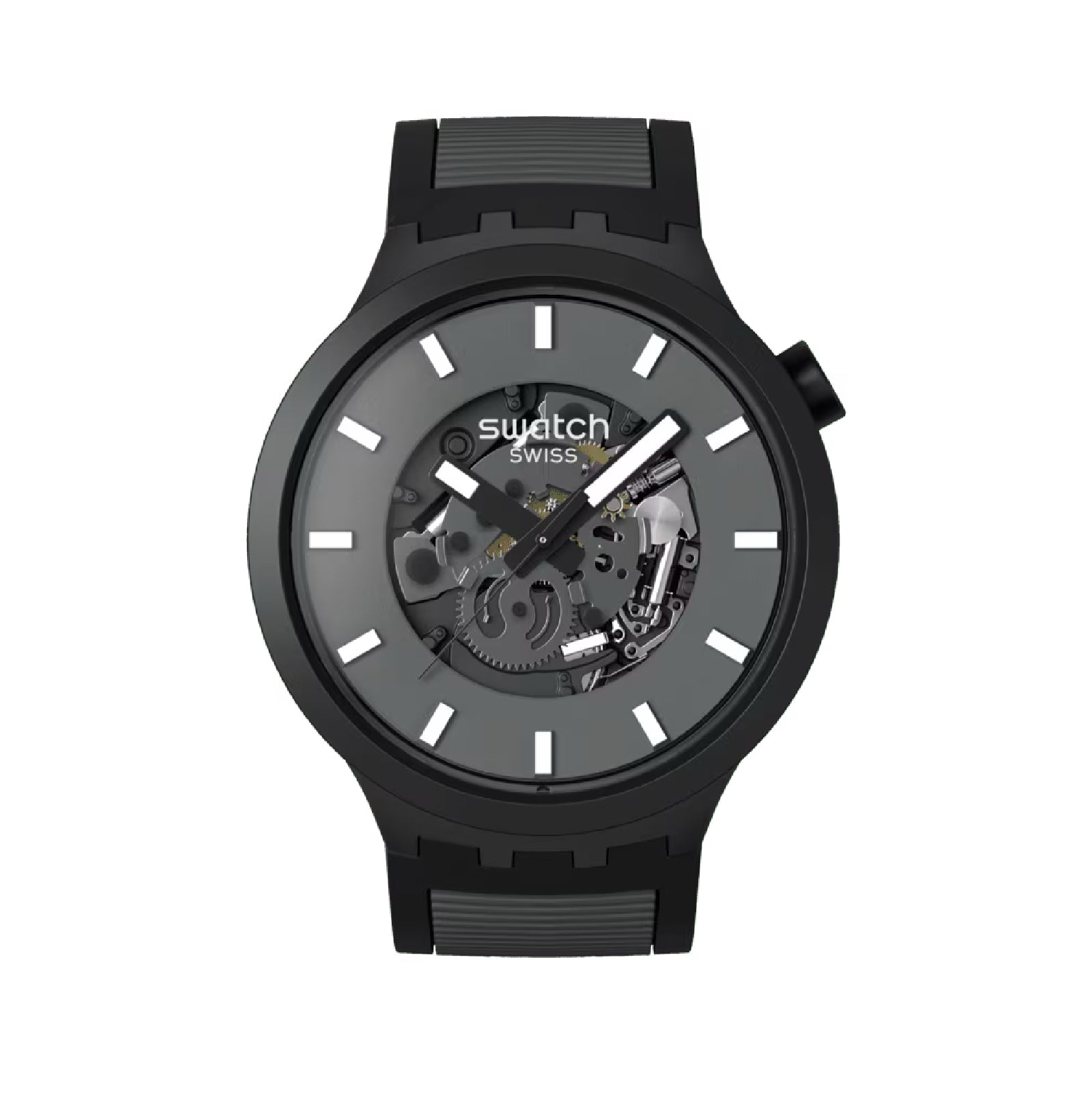 Orologio al quarzo Swatch in silicone color nero da uomo SW.SB05B113