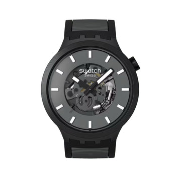 Orologio al quarzo Swatch in silicone color nero da uomo SW.SB05B113