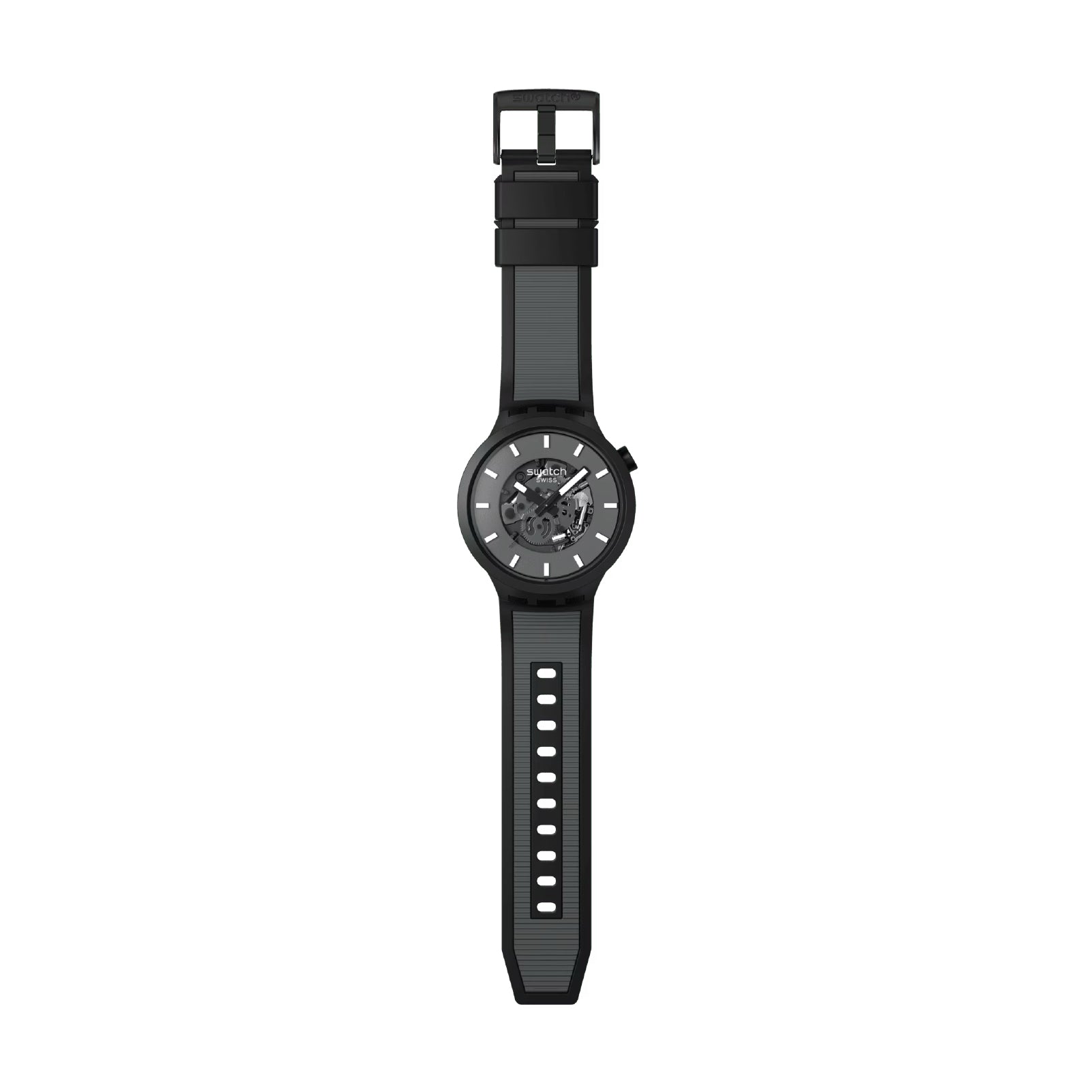 Orologio al quarzo Swatch in silicone color nero da uomo SW.SB05B113