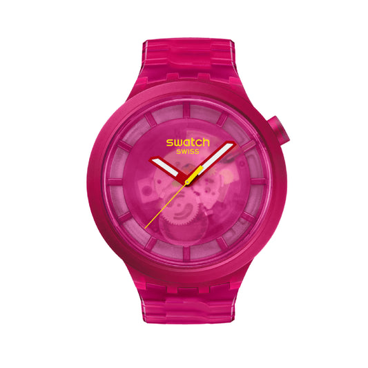 Orologio al quarzo Swatch colore rosa trasparente unisex SW.SB05P102