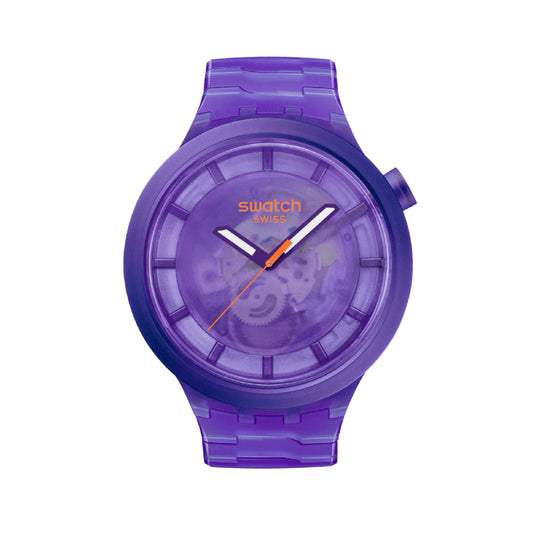 Orologio al quarzo Swatch colore viola trasparente unisex SW.SB05V103