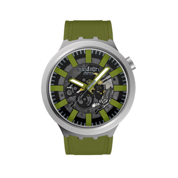 Orologio Swatch da uomo 47mm cinturino verde opaco MISURA UNICA