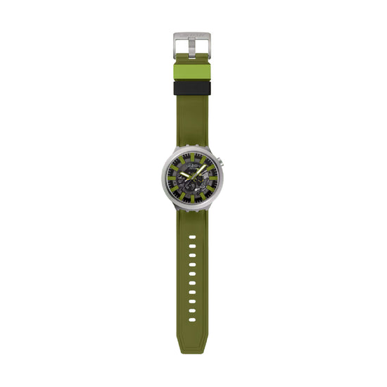 Orologio Swatch da uomo 47mm cinturino verde opaco MISURA UNICA