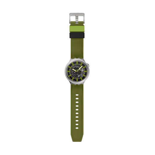 Orologio Swatch da uomo 47mm cinturino verde opaco MISURA UNICA