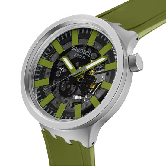 Orologio Swatch da uomo 47mm cinturino verde opaco MISURA UNICA
